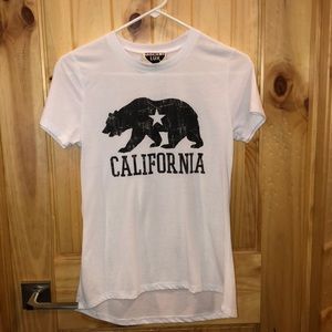 white short sleeved California shirt